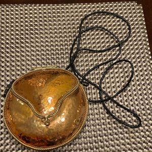 Vintage Lunacy hammered silver metal purse